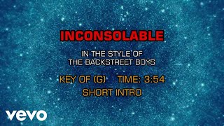 Backstreet Boys  Inconsolable Karaoke [upl. by Jacynth]