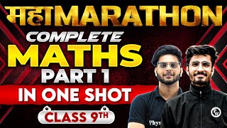 Complete CBSE Class 9th 𝐌𝐀𝐓𝐇𝐒 Part1  Full Syllabus in One Shot  Maha Marathon [upl. by Calica]