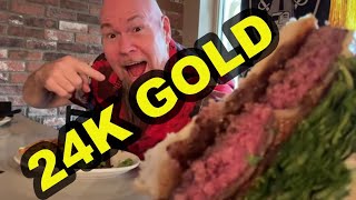 I ate a burger covered in 24K GOLD because VEGAS [upl. by Gere256]