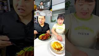 My stupid husband is so easily fooled that he wont eat all the meattricky food mukbang [upl. by Gniw]