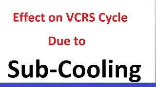 Effect of Subcooling on VCRS Cycle in Hindi [upl. by Rot]