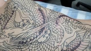 japanese tattoo shading [upl. by Airdnat]