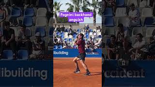 Fabio Fognini series of backhands ends in unforced error vs Svyatoslav Gulin Alicante ATP Challenger [upl. by Olumor]