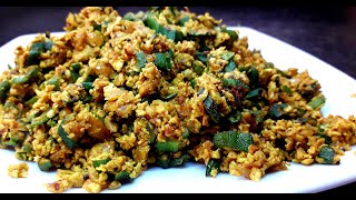 vendakkai muttai poriyal in tamil  vendakkai poriyal  ladies finger recipes  instant side dish [upl. by Fabrin]