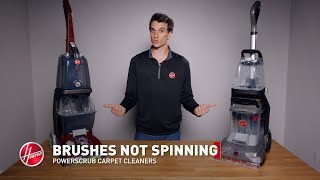 Hoover PowerScrub  Troubleshooting Brushes Not Spinning Issues [upl. by Converse]