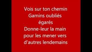 Les choristes vois sur ton chemain paroles [upl. by Kaazi160]