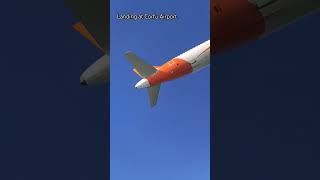 Landing at Corfu Airport greece kanoni plane aviation travel holiday sea inspiration perama [upl. by Mayman]