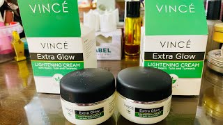 Vince Extra Glow Lightening Cream Review  Vince Extra Glow Cream  Get Natural Glowing Skin [upl. by Lonyer473]