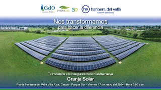 Inauguración nueva Granja Solar Harinera del Valle [upl. by Atinev]