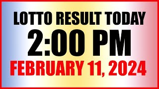 Lotto Result Today 2pm February 11 2024 Swertres Ez2 Pcso [upl. by Torrey]