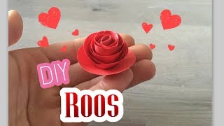 🌹 DIY ROOS KNUTSELEN VAN PAPIER MAKKELIJK  MOEDERDAG DECORATIE ROOS  HOW TO MAKE A ROSE [upl. by Daniela113]