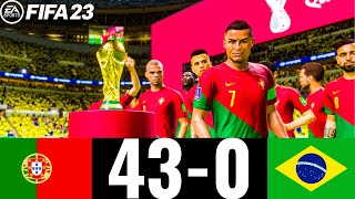 FIFA 23  PORTUGAL 430 BRAZIL  FIFA WORLD CUP FINAL QATAR 2022  PS5 GAMEPLAY [upl. by Leiuqese768]