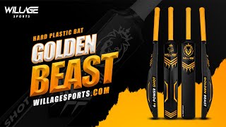 Willage Sports Hard Plastic bat Golden Beast with 6x Power Shot  plastic bat cricket  cricket bat [upl. by Ettesil]