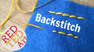 Backstitch How To  Basic Sewing Embroidery amp Hand Sewing [upl. by Pansie810]