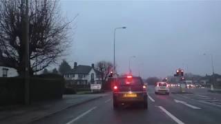 Driving On The A41 Chester Cheshire England 20th December 2017 [upl. by Noram]