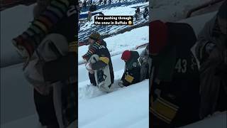 The snow wasn’t stopping these Steelers fans from getting to their seats 😂 [upl. by Lance]