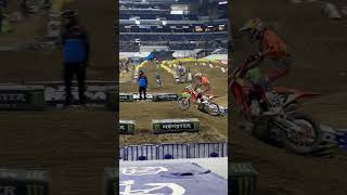 Aaron Plessinger Indy Supercross 2024 supercrosslive motorcycle supercross dirtbike racing [upl. by Ylerebmik]