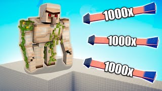 MINECRAFT GOLEM vs 1000x OVERPOWERED UNITS  TABS  Totally Accurate Battle Simulator 2024 [upl. by Anir203]