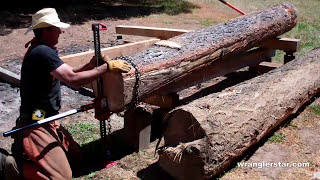 Alaskan Chainsaw Mill – Harvesting Douglas Fir for DIY Stairs [upl. by Caprice]