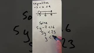 Inequality number line and solve maths gcsemaths [upl. by Ailak]