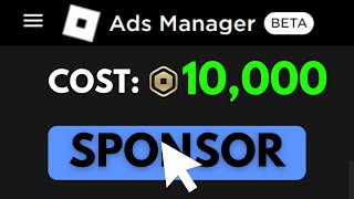 How to use NEW Roblox Ad Manager SPONSOR GAMES [upl. by Yrruc]