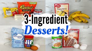 6 EASY 3Ingredient Desserts  Quick amp Simple Tasty Sweet Treats [upl. by Thane254]