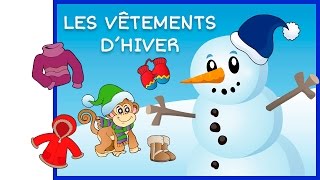 Apprendre les vêtements dhiver FR  Jeu éducatif [upl. by Legir]