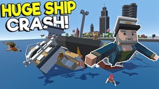 HUGE CARGO SHIP CRASH amp RESCUE IN CITY  Tiny Town VR Gameplay  Oculus Rift Sinking Ship [upl. by Emmey84]