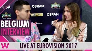 Blanche Belgium interview  Eurovision 2017  wiwibloggs [upl. by Ecela]