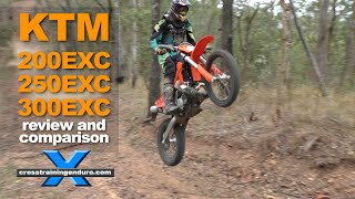 KTM 200EXC 250EXC 300EXC comparison and review︱Cross Training Enduro [upl. by Brout465]