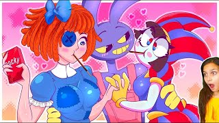 Pomni Jax amp Ragathas Saucy Pocky Kiss  Amazing Digital Circus Comic Dub [upl. by Eeldarb164]