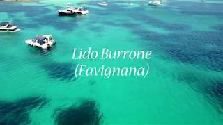 Lido Burrone  Favignana  Egadi islands  4k Drone Aerial view [upl. by Martres]