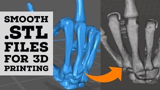 How To SMOOTH A STL 3D Print File Using Meshmixer  Increase Number Of Triangles 3D Printing Video [upl. by Eigriv227]