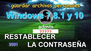 Cómo restablecer la contraseña de Windows 1087 recuperar archivos personalesHirens BootCDMejor [upl. by Nyltiac]