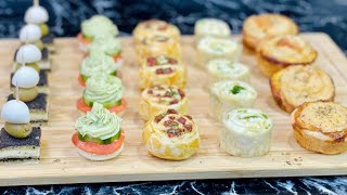 5 IDÉES DAMUSEBOUCHE AVEC ET SANS CUISSON POUR APÉRITIFS DÎNATOIRE 🧀 [upl. by Reeve]