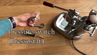 La Pavoni How to replaceadjust Pressure switch Presssostat  reuploaded [upl. by Harac]