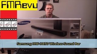 Samsung HWH450 Wireless Sound Bar for Dolby Digital DTS Home Cinema Theater  FMRevu [upl. by Janina]