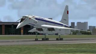 Aeroflot Tupolev TU144S Landing at ParisLe Bourget Airport [upl. by Yrakaz]