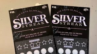 TWO SILVER STREAK SCRATCH OFFS FROM THE FLORIDA LOTTERY [upl. by Tatiana790]