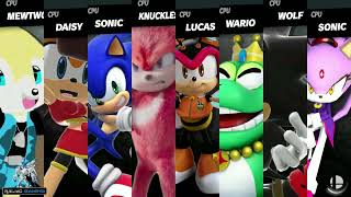 Tangle vs Tiara vs Sonic vs Knuckles vs Charmy vs Wart vs Shadow vs Blaze [upl. by Stepha]