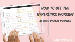 How to get your hyperlinks working in your GoodNotes Digital Planner [upl. by Nneb]