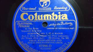 Felix Weingartner  Beethoven  Symphony No 7 1927 [upl. by Malik]