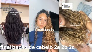 finalização de cabelo ondulado 2a 2b 2c [upl. by Ilocin174]