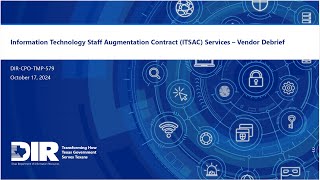 ITSAC Debriefing Webinar RFODIRCPOTMP579 [upl. by Yetnom]