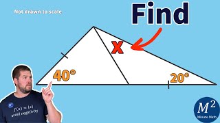 Find the Value of Angle X in this Triangle  Minute Math geometry [upl. by Nothsa]