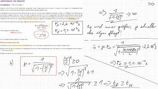 LEIFIphysik Aufgabenlösung  Lebensdauer von Myonen [upl. by Maise]