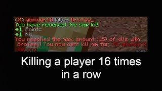 killing a player 16 times in a row for disrespecting me in minecraft [upl. by Anoiek]