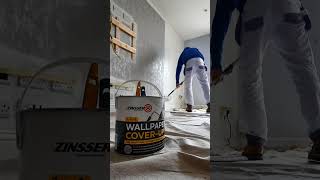 Cover up wallpaper with Zinsser Wallpaper CoverUp  How to paint wallpaper [upl. by Rooker]