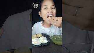 Boiled Egg with Pani Puri challenge socialeating vaishalieats streetfood youtubeshorts street [upl. by Erdnua815]