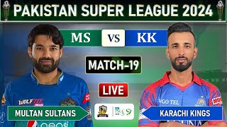 PSL 2024 LIVE MULTAN SULTANS vs KARACHI KINGS MATCH 19 LIVE SCORES  MS vs LQ LIVE MATCH [upl. by Eyt872]